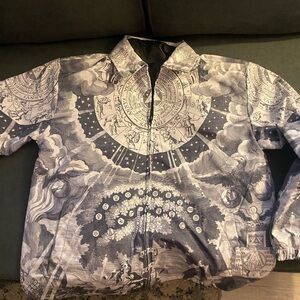 Renaissance Alchemy Print Men’s Bomber Jacket Size L